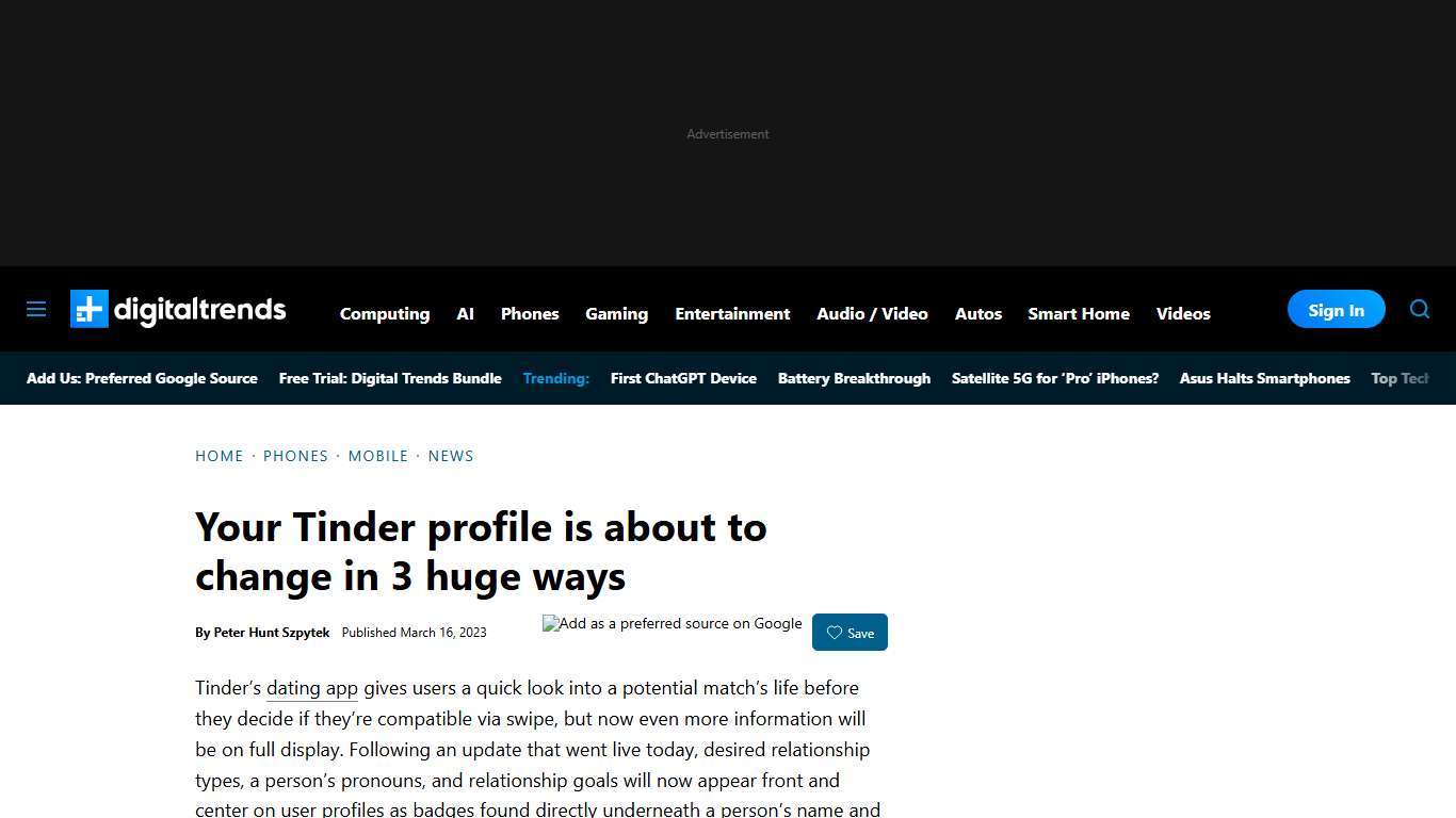 Your Tinder profile is about to change in 3 huge ways - Digital Trends